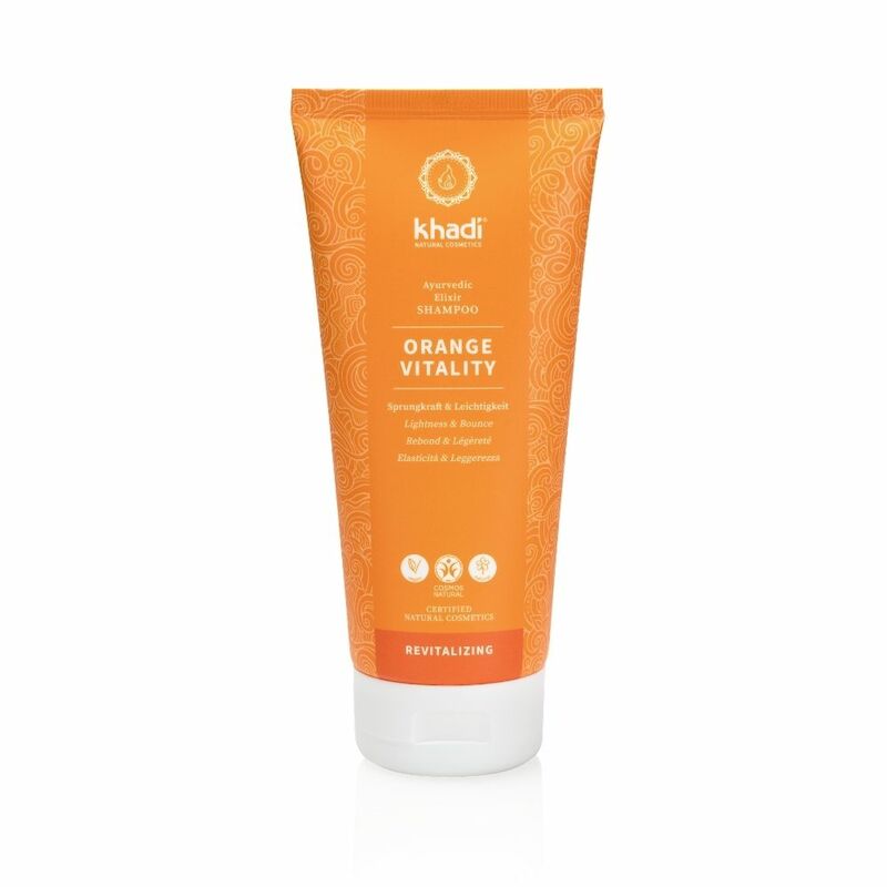 KHADI Orange Vitality Shampoo -Elinvoimaa tuova shampoo 200 ml, Khadi