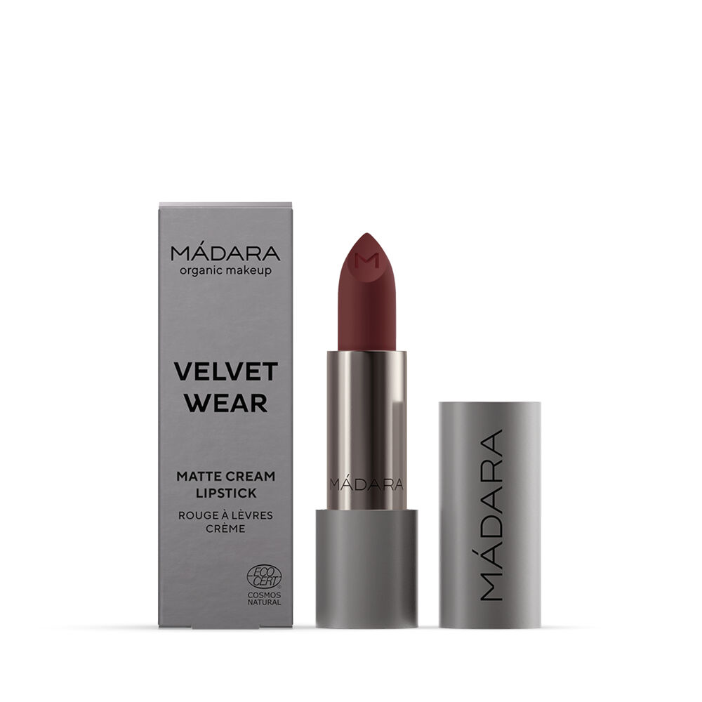 MÁDARA Velvet Wear Matte Cream Lipstick – Mattapintainen huulipuna 3,8g, Mádara
